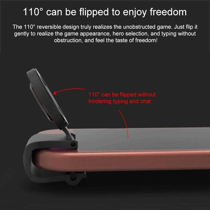A9 Joystick Holder for Mobile Gaming During Daily Commutes - side view showing 110° flip feature for unobstructed phone gaming