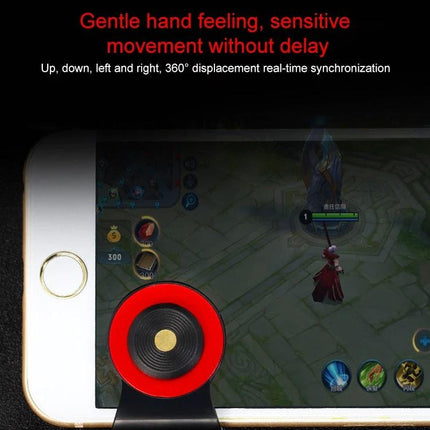 A9 Joystick Holder for Mobile Gaming During Daily Commutes attached to smartphone showing in-game joystick use on a crowded commute