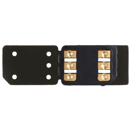 R-SIM Universal SIM Adapter for iPhone Carrier Switching showing gold contacts and dual-slot design for easy carrier unlocking and SIM compatibility