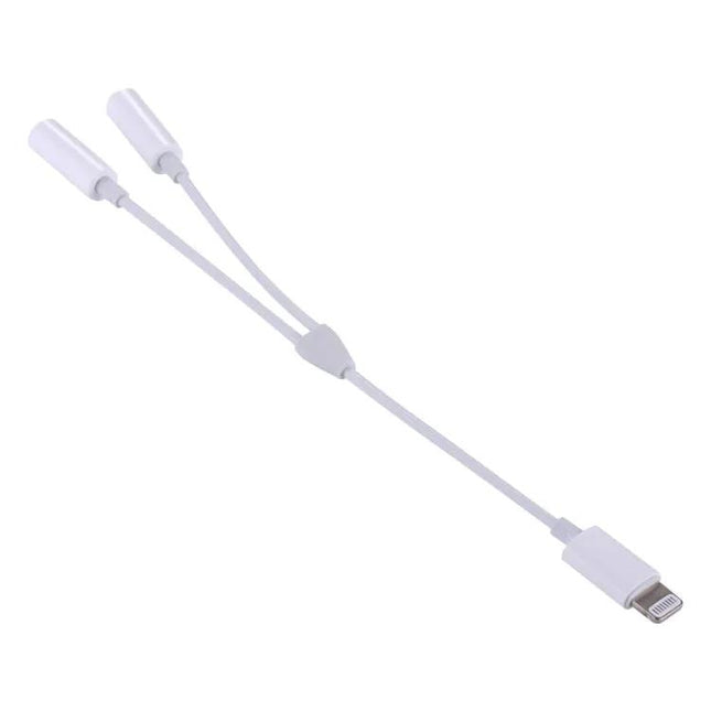 MH027 16cm 2-In-1 Dual 3.5mm Female To 8-Pin Adapter | Syndmart