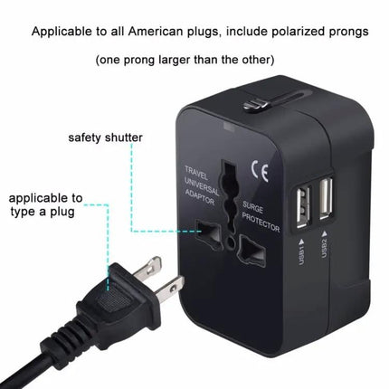 Universal Travel Adapter for International Device Charging