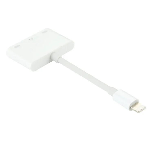 8 Pin Male To Dual 8 Pin Female And 3.5mm Audio Adapter | Syndmart