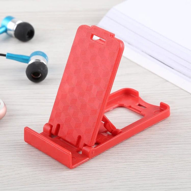 Mini Adjustable Foldable Phone Desk Holder for Viewing and Gaming red portable stand on desk for hands-free viewing and gaming