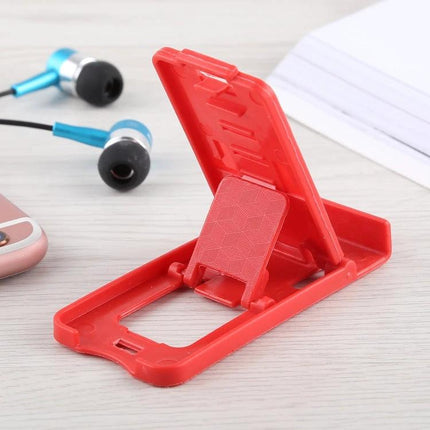 Mini Adjustable Foldable Phone Desk Holder for Viewing and Gaming - red compact stand for hands-free viewing and gaming