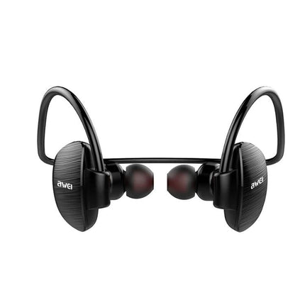 Awei Wireless Sport Headset For Running And Daily Commute black rear-mounted lightweight earbuds for jogging and commuting