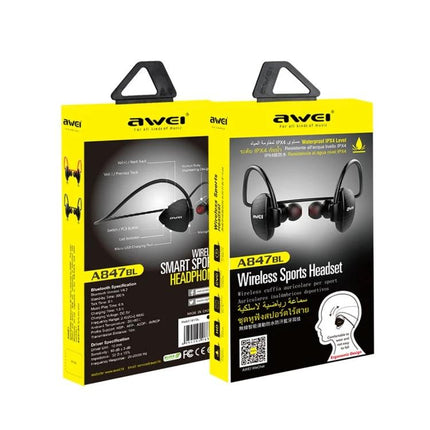 Awei Wireless Sport Headset For Running And Daily Commute rear-mounted lightweight earbuds for joggers and commuters