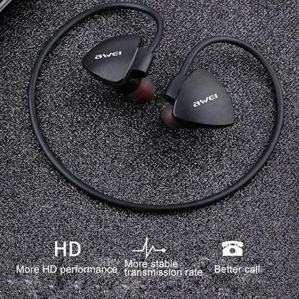 Awei Wireless Sport Headset For Running And Daily Commute rear-mounted lightweight earbuds for running, commuting and calls