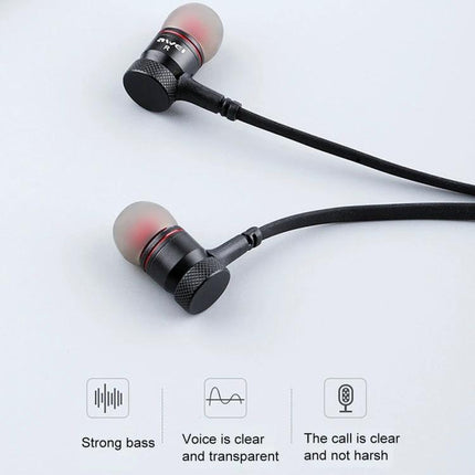 Awei Neckband Earphones For Running And Gym Sweat Resistant Fit - magnetic earbuds, sweat-resistant neckband for runners