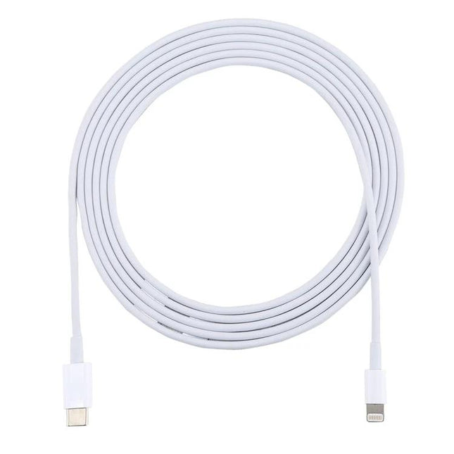 Cable for Charging Phones During Daily Commutes and Home Use - lightweight white smartphone charging cable coiled for travel and bedside charging