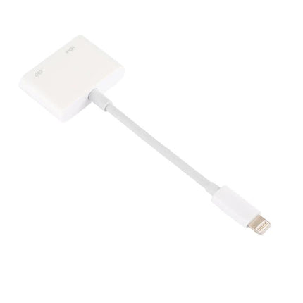 Cable Adapter for Everyday Phone Screen Sharing on TV – white 8‑pin phone to HDMI dongle for mirroring videos, photos, presentations