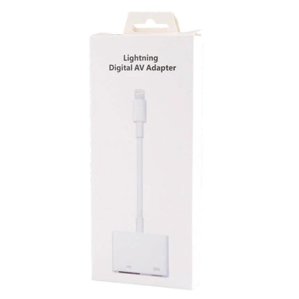Cable Adapter for Everyday Phone Screen Sharing on TV - white 8-pin lightning digital AV adapter for mirroring phone to TV at home or meetings