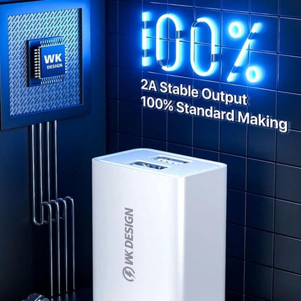 Compact Travel Charger for Daily Device Powering on the Go - slim portable 2A dual USB charger for phone and earbuds