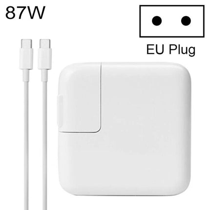 Versatile Type-C Charger for Daily Travel and Home Use – 87W white EU plug compact USB-C charger with detachable cable