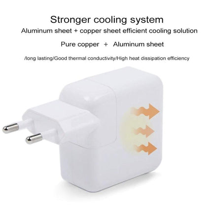 Versatile Type-C Charger for Daily Travel and Home Use white compact charger with EU plug and enhanced cooling vents