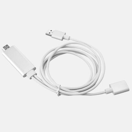 Connect your phone to TV with Onten adapter for everyday viewing - white 1080P HDMI phone-to-TV cable, plug-and-play mirroring