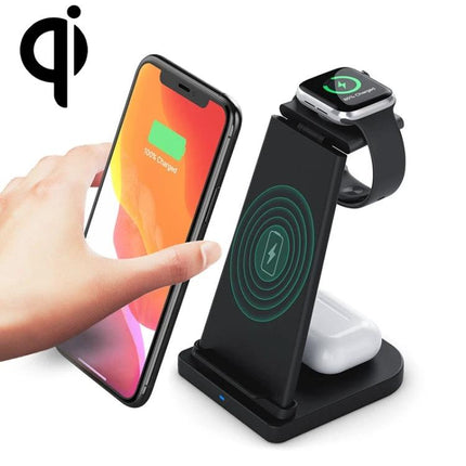Essential charging solution for daily Apple device needs at home - 3-in-1 wireless charging station for iPhone, Apple Watch, and headphones