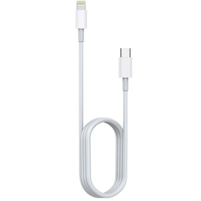 AWEI Type-C Cable for Daily Device Charging Needs – white reversible USB-C to Lightning cable for commuting and everyday charging
