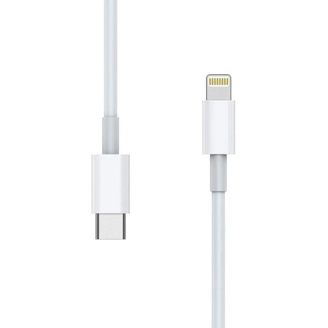 AWEI Type-C Cable for Daily Device Charging Needs — white reversible Type-C to Lightning cable for fast charging and data transfer