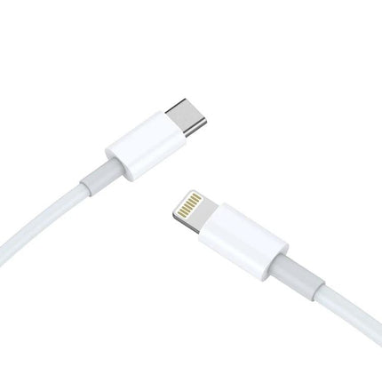 AWEI Type-C Cable for Daily Device Charging Needs – white Type-C to Lightning cable for everyday charging and data transfer