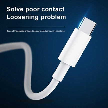 Versatile USB-C Adapter for Audio and Charging in Daily Life showing white USB-C plug and cable against blue background