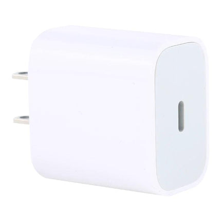 Essential USB-C Charger for Travel and Daily Use compact white PD fast charger with foldable prongs for smartphone and tablet