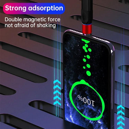 Magnetic Adapter Set for Daily Device Charging Needs - Type-C magnetic charging adapter showing 100% charge and strong adsorption