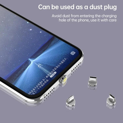 Magnetic Adapter Set for Daily Device Charging Needs - Type-C magnetic charging adapter acting as dust plug on phone