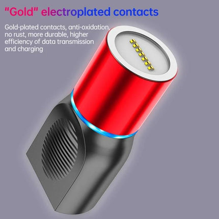 Magnetic Adapter Set for Daily Device Charging Needs showing red magnetic Type-C adapter with gold electroplated contacts and protective housing