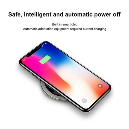Embedded KP-ZMC Wireless Charger for Daily Home Desk Use showing smartphone charging on embedded desk pad, safe intelligent automatic power off