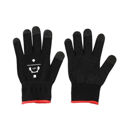 Comfortable ROCK Gloves for Everyday Gaming Sessions at Home - black silver-fiber touchscreen gaming gloves with non-slip dots