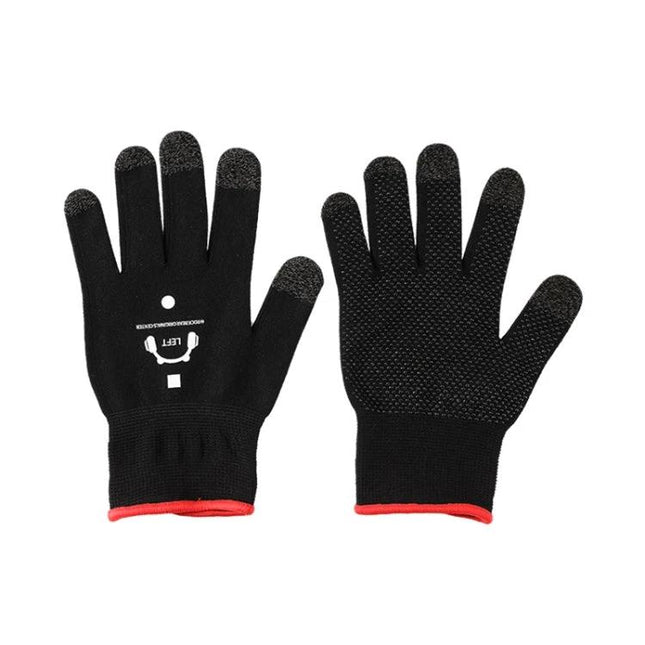 Comfortable ROCK Gloves for Everyday Gaming Sessions at Home - black silver-fiber touchscreen gaming gloves with non-slip dots