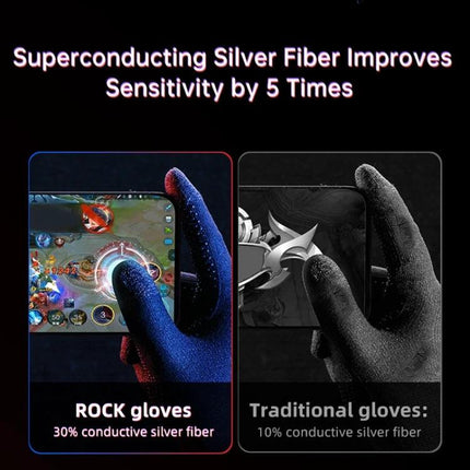 Comfortable ROCK Gloves for Everyday Gaming Sessions at Home showing silver fiber conductivity vs traditional gloves