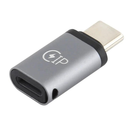 USB-C to Lightning Adapter for Everyday Device Charging – compact gray USB-C to Lightning adapter for charging iPhone and iPad on the go