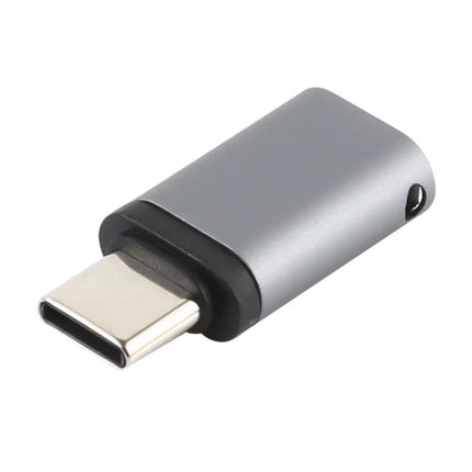 USB-C to Lightning Adapter for Everyday Device Charging - compact gray USB-C to Lightning charging/data adapter