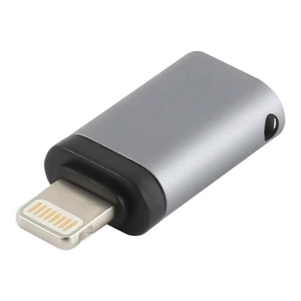 USB-C Adapter for Everyday Mobile Charging and Data Use sleek silver Type-C to Lightning plug, compact plug-and-play mobile charging and data transfer adapter
