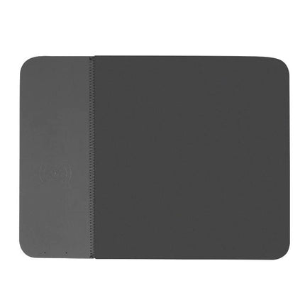 Functional Mouse Pad with Wireless Charging for Daily Home Office Use – slim black desk mat with integrated wireless charging pad