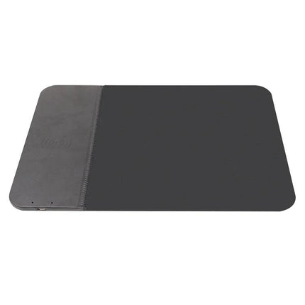 Functional Mouse Pad with Wireless Charging for Daily Home Office Use – black desk pad with integrated charging area and USB port