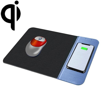 Functional Mouse Pad with Wireless Charging for Daily Home Office Use - black mouse pad with phone charging area