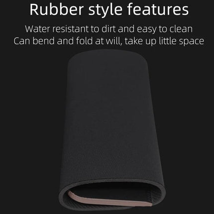 Functional Mouse Pad with Wireless Charging for Daily Home Office Use - rolled black rubber-style water-resistant mouse pad with built-in charging area