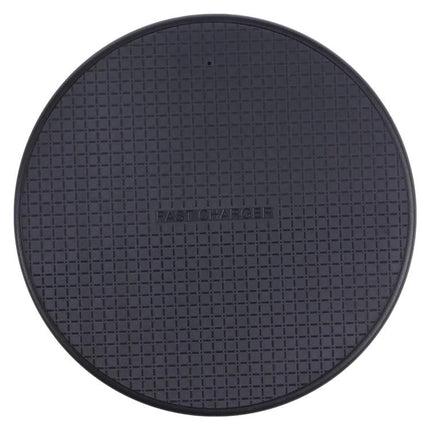 Wireless Charger for Everyday Phone Use in the Car - round black non-slip QI wireless charging pad for car dashboard