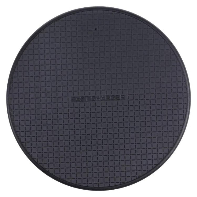 Wireless Charger for Everyday Phone Use in the Car - round black non-slip QI wireless charging pad for car dashboard