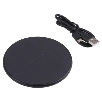Wireless Charger for Everyday Phone Use in the Car - black Qi wireless charging pad with USB cable for hands-free driving