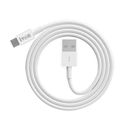 IVON 2 Meter Micro USB Cable for Everyday Device Charging – white TPE cable for charging and data transfer