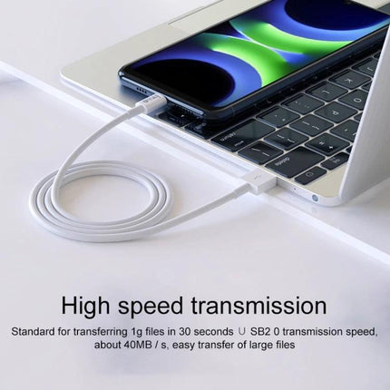 IVON 2 Meter Micro USB Cable for Everyday Device Charging - white TPE micro USB cable charging phone from laptop, 2m length, flexible and durable