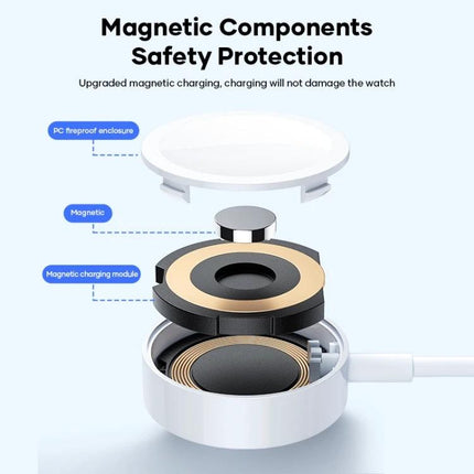 Daily Essential for Charging Phone and Watch at Home - magnetic wireless watch pad and phone charging station exploded view, bedside desk organizer