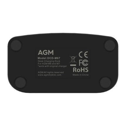 Keep your AGM device charged and handy on your desk. — black AGM DCD-M67 desk charging dock for AGM M6 and M7
