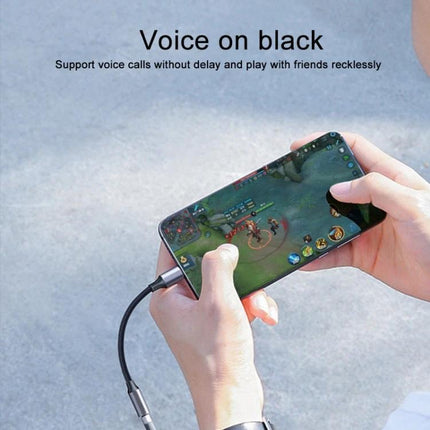 Adapter for Connecting USB-C Devices to 3.5mm Headphones Daily plugged into smartphone for gaming and calls on the go