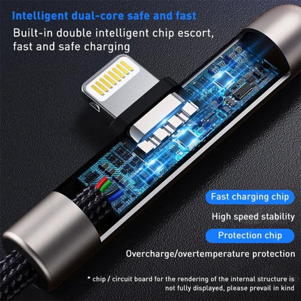 Rock USB-C Cable for Everyday Phone Charging and Data Transfer showing internal chip, braided cable and fast charging protection