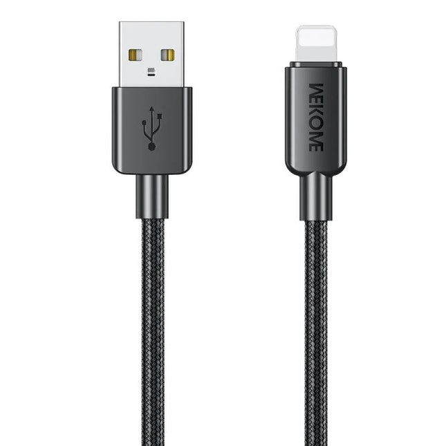 Alt Tag: WEKOME Cable for Everyday Device Charging and Connectivity - 1m nylon braided TPE cable USB to Lightning, 2.4A fast charge and 480MB/s data transfer