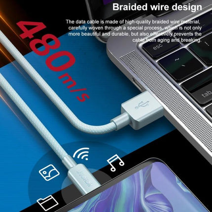 WEKOME Cable for Everyday Device Charging and Connectivity - 1m nylon braided TPE cable 2.4A 480MB/S fast charging and data transfer, tangle-free